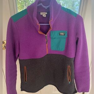 Purple and Teal Fleece Jacket